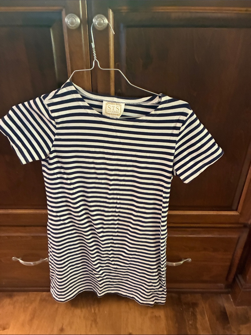 Sail to Sable Navy and White Striped Short Sleeve Tee